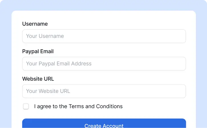 Built-in Sign up Form