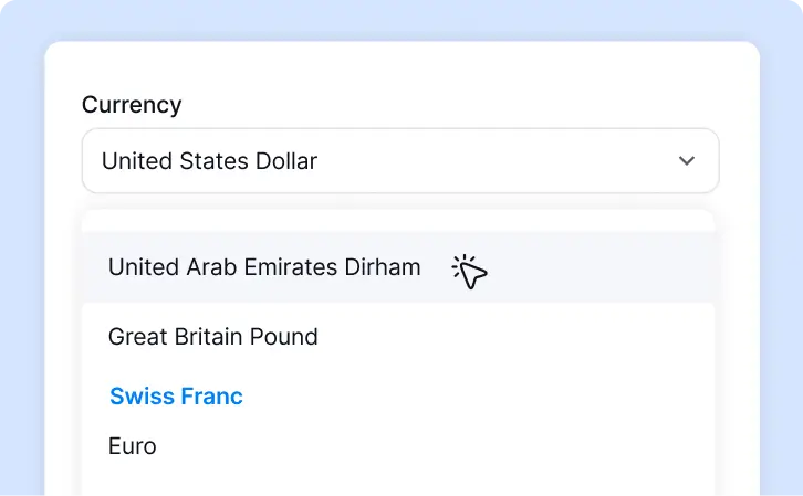 Multiple Currencies