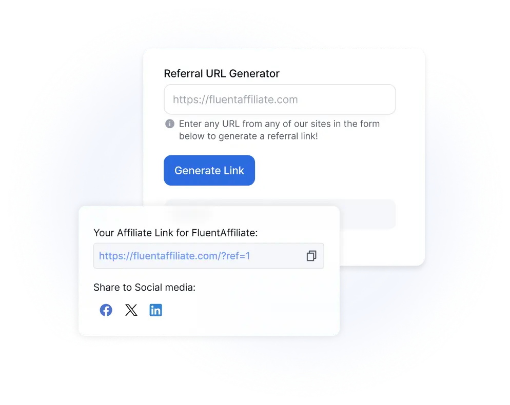 Fluentaffiliate link generator