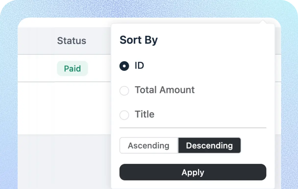 Advanced filtering 