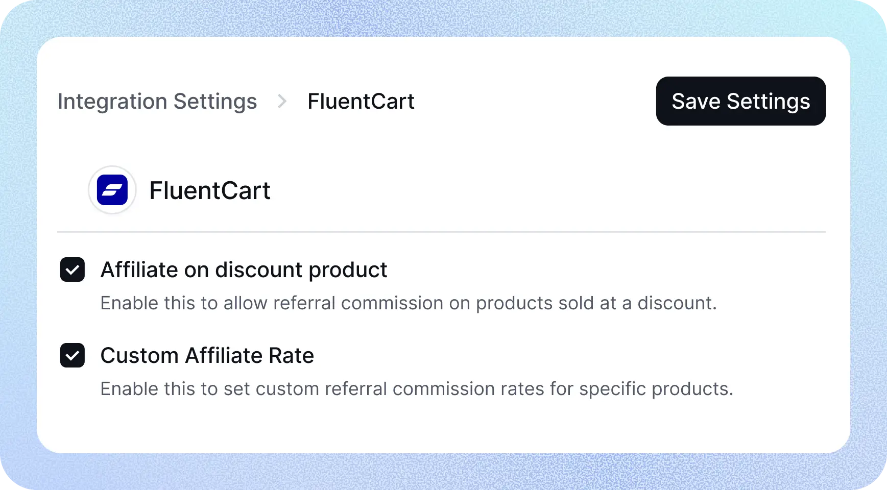Set coupon code for your FluentCart store with FluentAffiliate