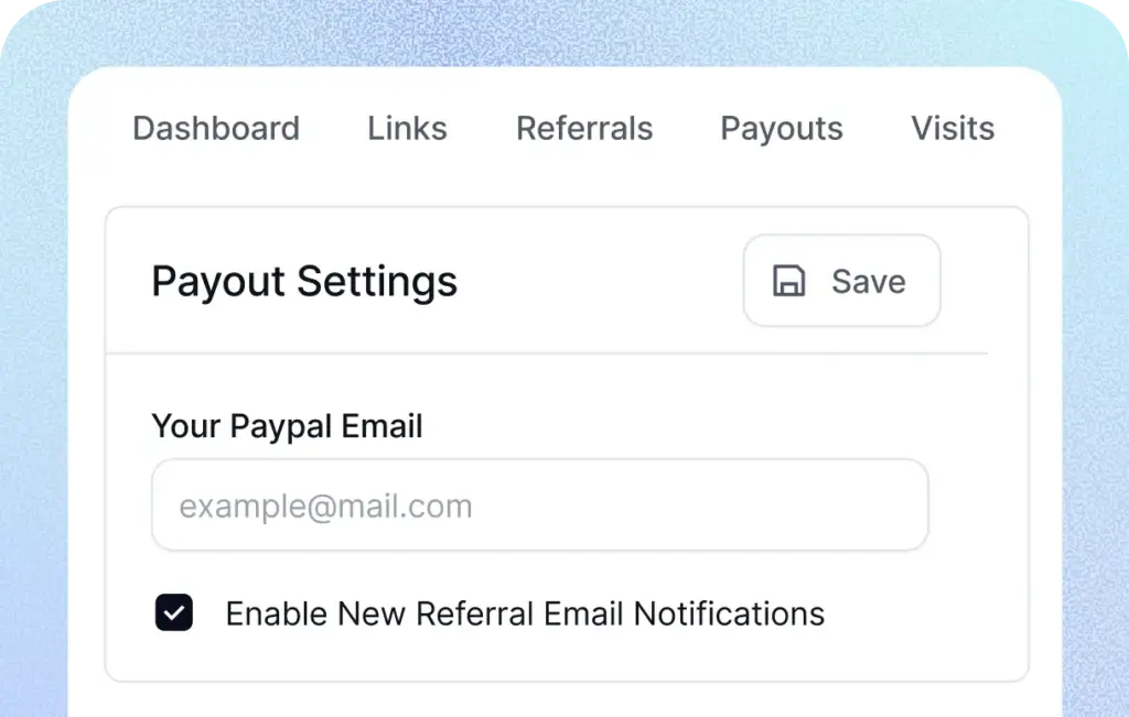 Affiliate Account Settings