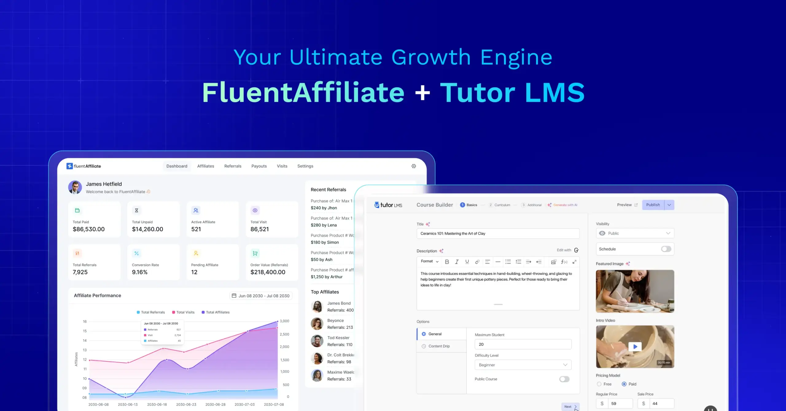 FluentAffiliate integration with Tutor LMS