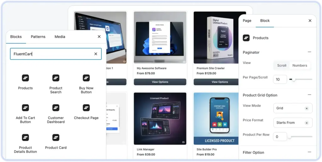 FluentCart store design