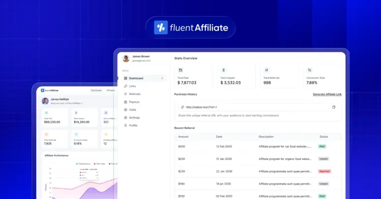 affiliate dashboard