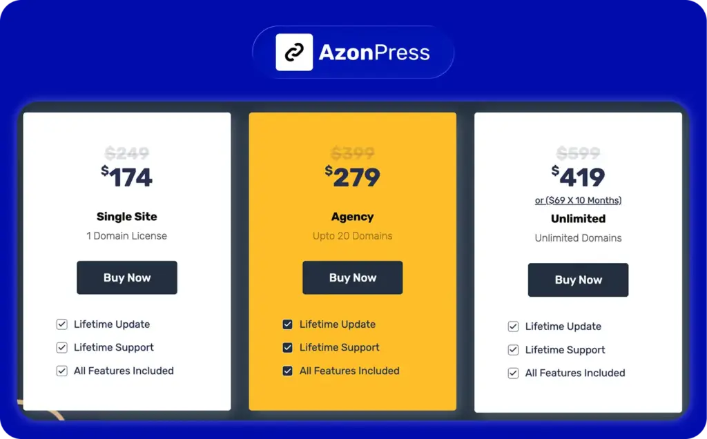 Best lifetime deals wordpress- AzonPress lifetime deals