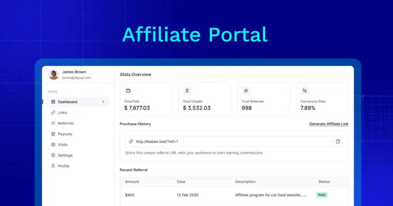 Affiliate Portal
