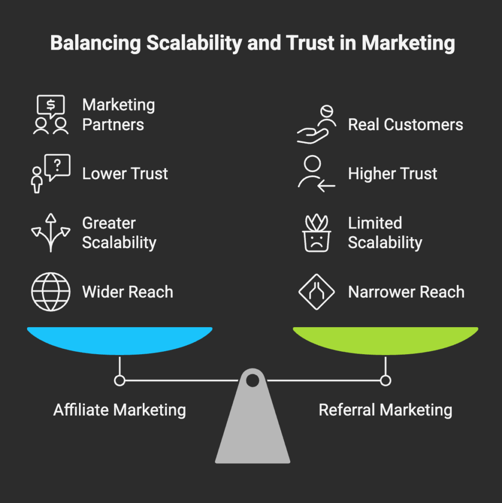 Affiliate marketing vs referral marketing