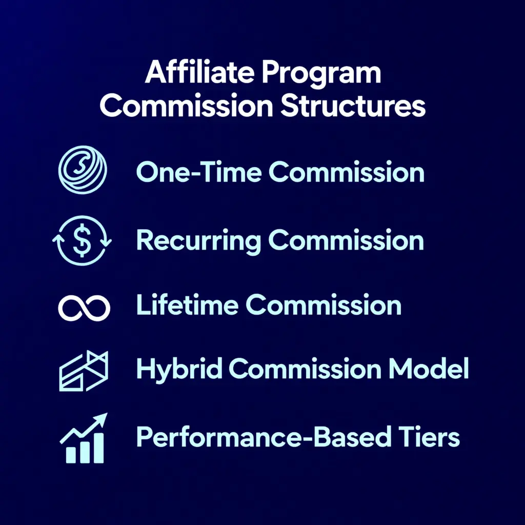 affiliate program commission structures
