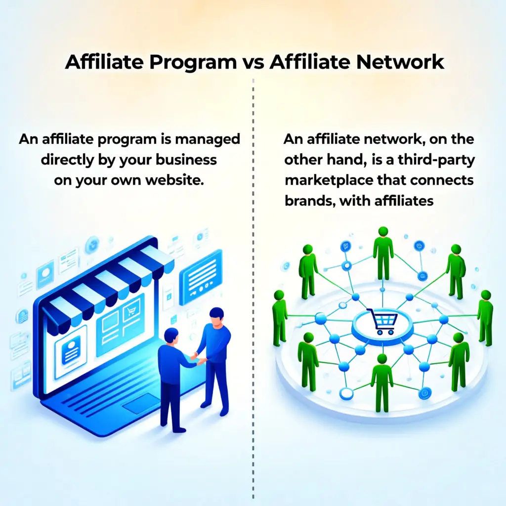 affiliate program vs affiliate network