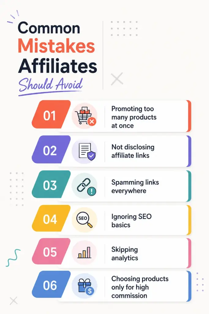 Common Mistakes Affiliate Marketers Should Avoid