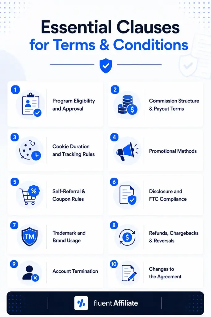 Essential Clauses to Include in Your Affiliate Terms and Conditions
