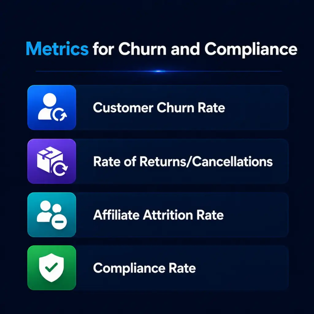 Affiliate Metrics for Churn and Compliance