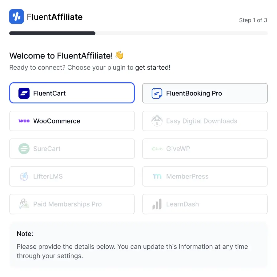 Onboarding Step 1: Connect Your Plugins