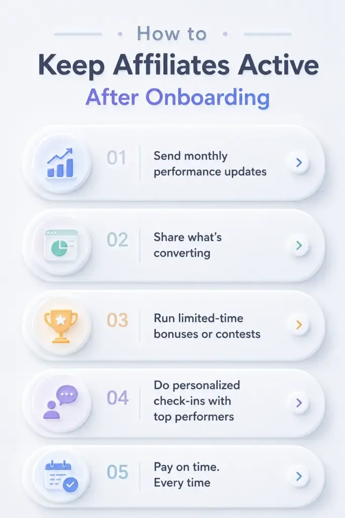 how to keep affiliates active
