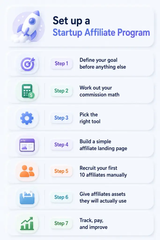how to set up a startup affiliate program in 7 steps