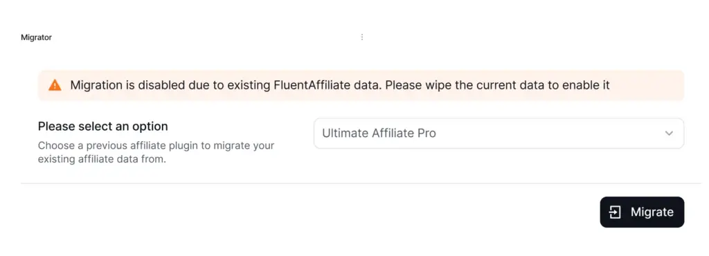 migrate from ultimate affiliate pro to fluentaffiliate