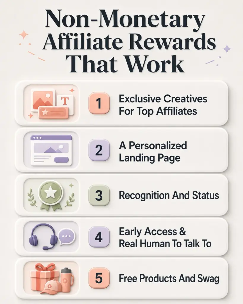 non monetary affiliate rewards that work