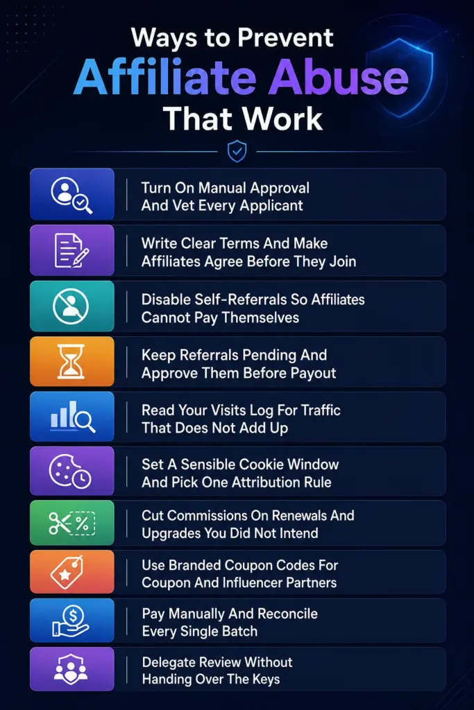 prevent affiliate abuse