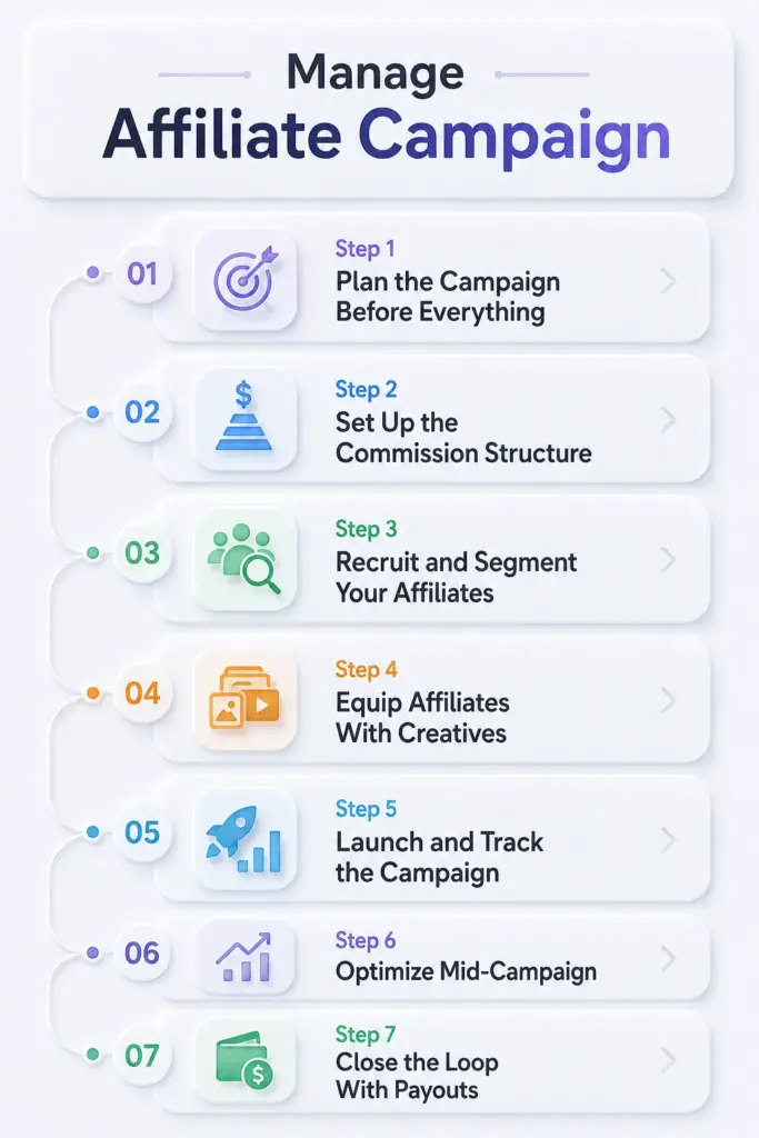 affiliate campaign management step by step
