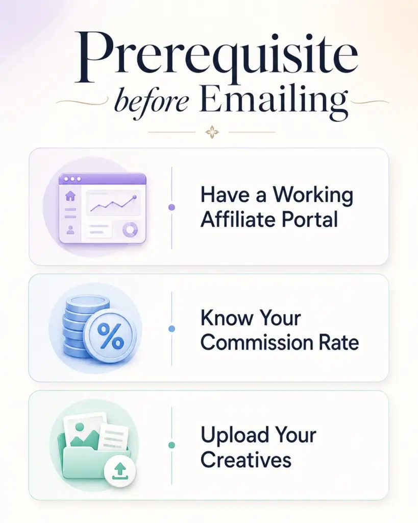 what you need before sending affiliate recruitment email