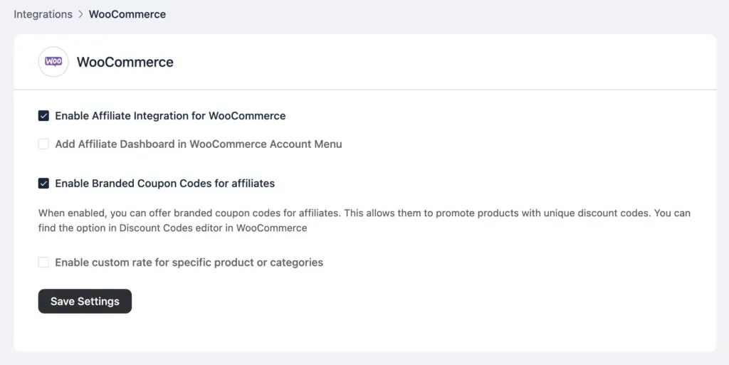 enable branded coupon code with fluentaffiliate