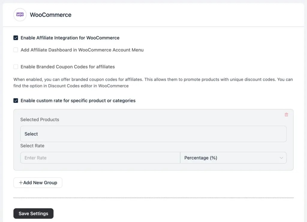 enable custom rate for woocommerce store